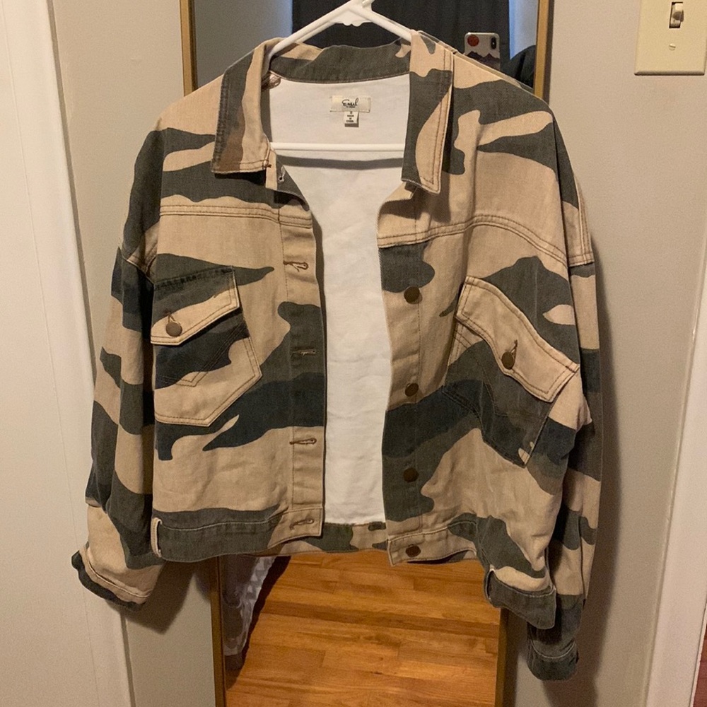 Camo, denim, oversized jacket!